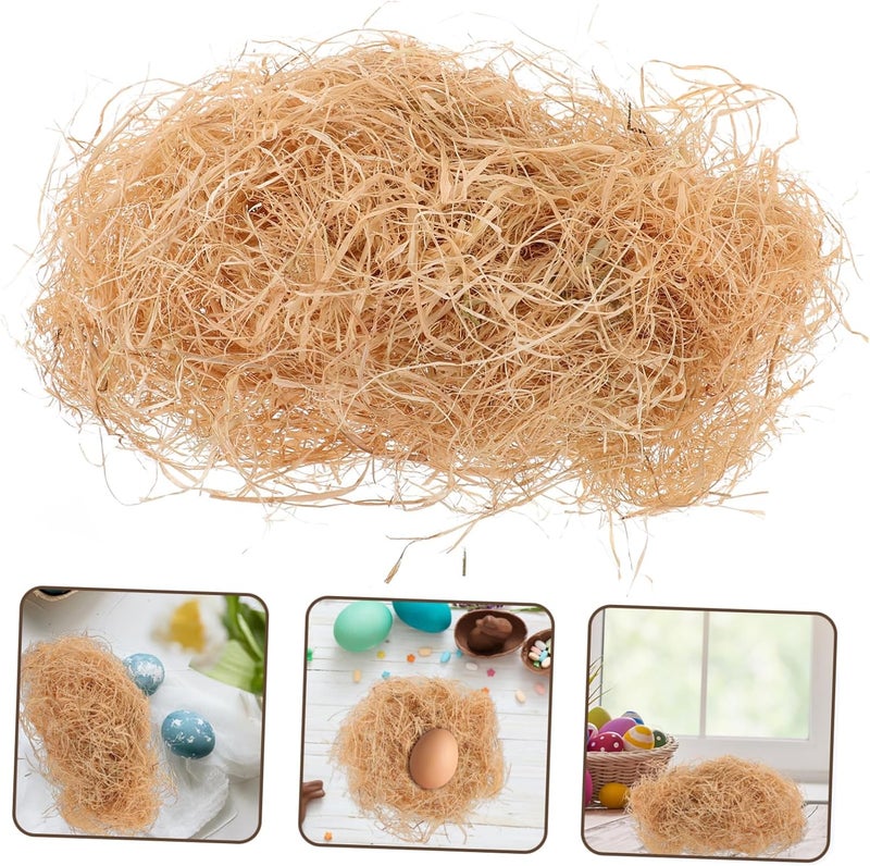PRETYZOOM 4pcs Bird Nesting Materials for Decoration Raffia Grass Nesting Fillers for Easter Weddings and Garden Decor Lightweight and Rustic Basket Filling for Birds - Image 4