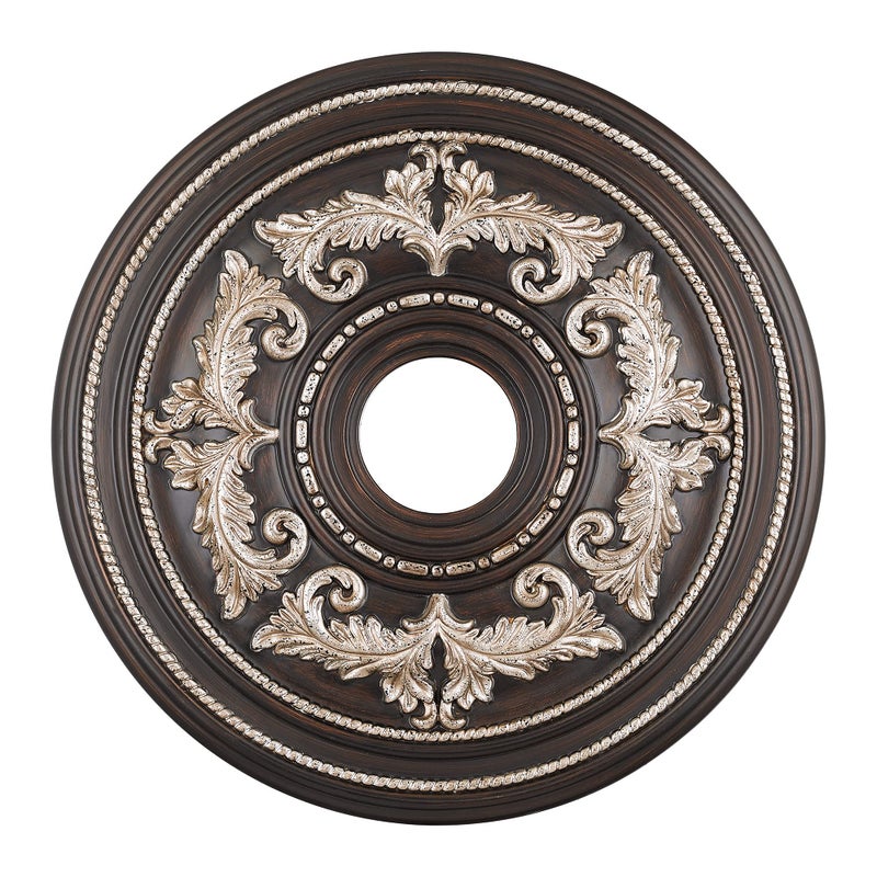 Livex Lighting, 8200-40, Ceiling Medallian, Hand Rubbed Bronze with Antique Silver Accents, 22.5"Dx1.5"H - Image 1