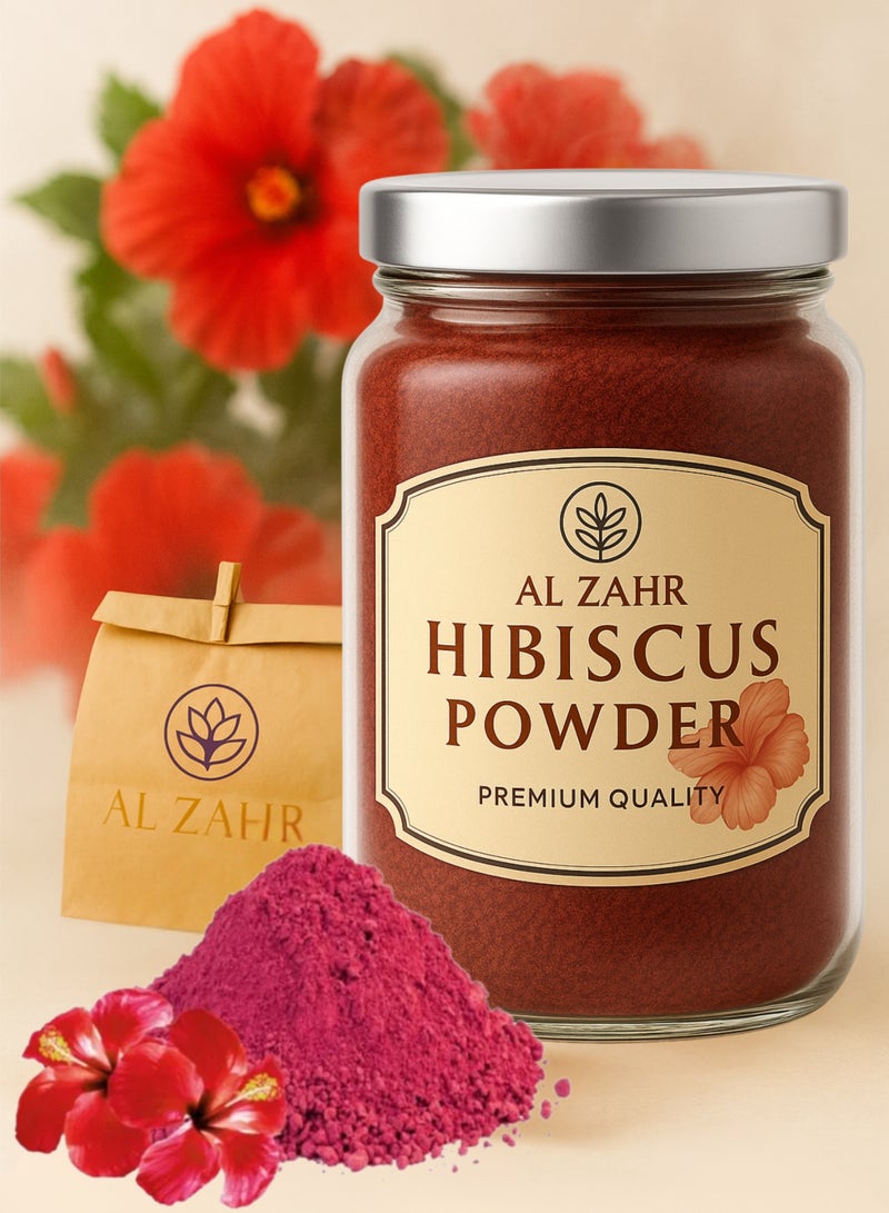 Zahr Premium Hibiscus Powder – 100% Pure & Natural Dried Hibiscus Flower Powder | Herbal Garden Use, Soil Enrichment, Organic Plant Booster, Compost Additive - Image 1