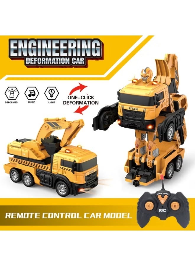 ELTRAZONE Kids’ Remote-Controlled Robot Construction Truck Toy, Electric RC Vehicle with Lights & Sounds, STEM Learning Educational Play, Durable, Rechargeable, Indoor and Outdoor Fun - Image 2