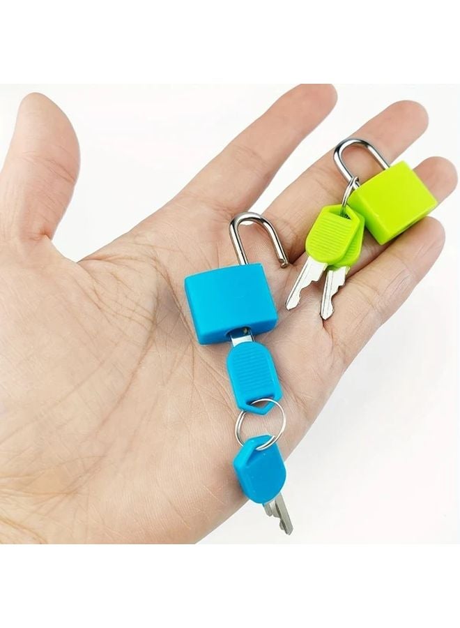5 قطع أقفال مفاتيح صغيرة مصنوعة من سبائك الزنك بألوان متنوعة للأمتاض والصالات الرياضية والمدارس والألعاب - Image 3