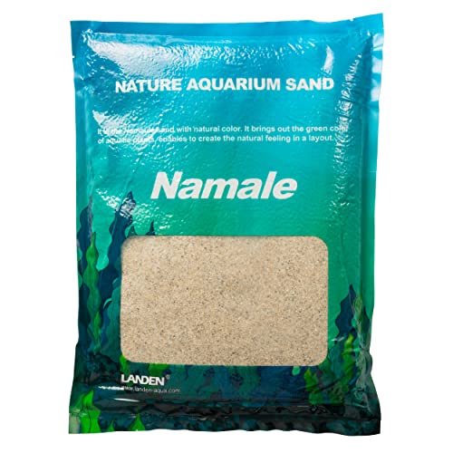 LANDEN Namale Aquarium Sand 2L(Approx 7 lbs), Super Natural for Aquarium Landscaping, Cosmetic Sand for Plant Tank, Fine Grain Natural Color River Sand for Freshwater or Blackwater Biotope Tank - Image 1
