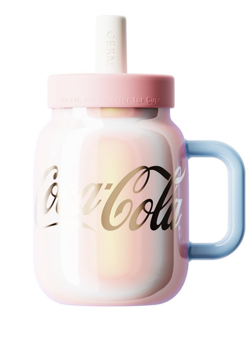 GERM Coca-Cola Porcelain Tea Cup 730ml – Pearl Pink | GERM Official Ceramic Mug with Tea Strainer | BPA-Free | Elegant Borosilicate Glass | Limited Licensed Edition - Image 1
