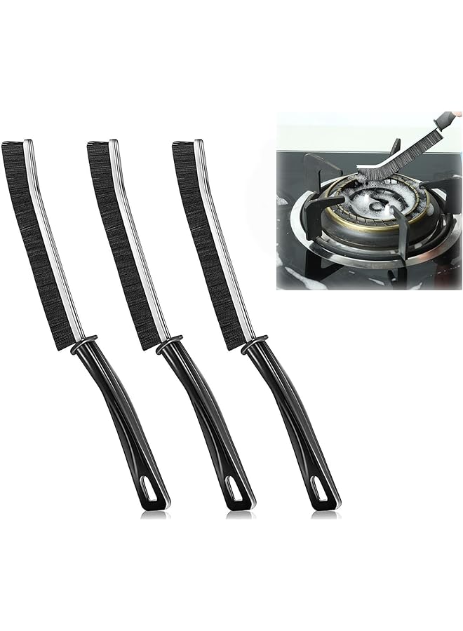 promass 3PCS Hard Bristle Crevice Cleaning Brush, Gap Cleaning Brush, Specially Used for Dead Corners in bathrooms, Kitchens, Ceramic Tiles, and Window Grooves.
