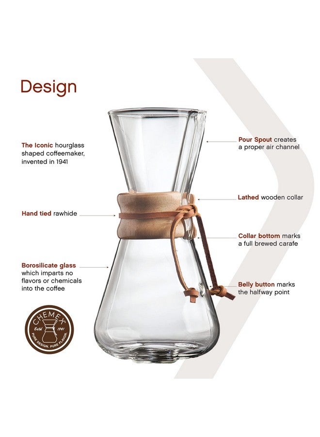Chemex Pour-Over Glass Coffeemaker - Classic Series - 3-Cup - Exclusive Packaging - Image 3