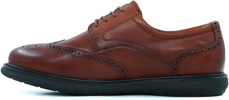 Hush Puppies أحذية جلدية بنية مزودة بأربطة - Image 3