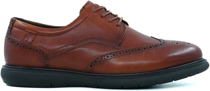 Hush Puppies أحذية جلدية بنية مزودة بأربطة - Image 2