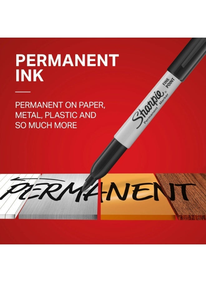Sharpie Permanent Markers, Fine Point, 8 Count - School, Office, Arts & Crafts, Desk Supplies - Image 2
