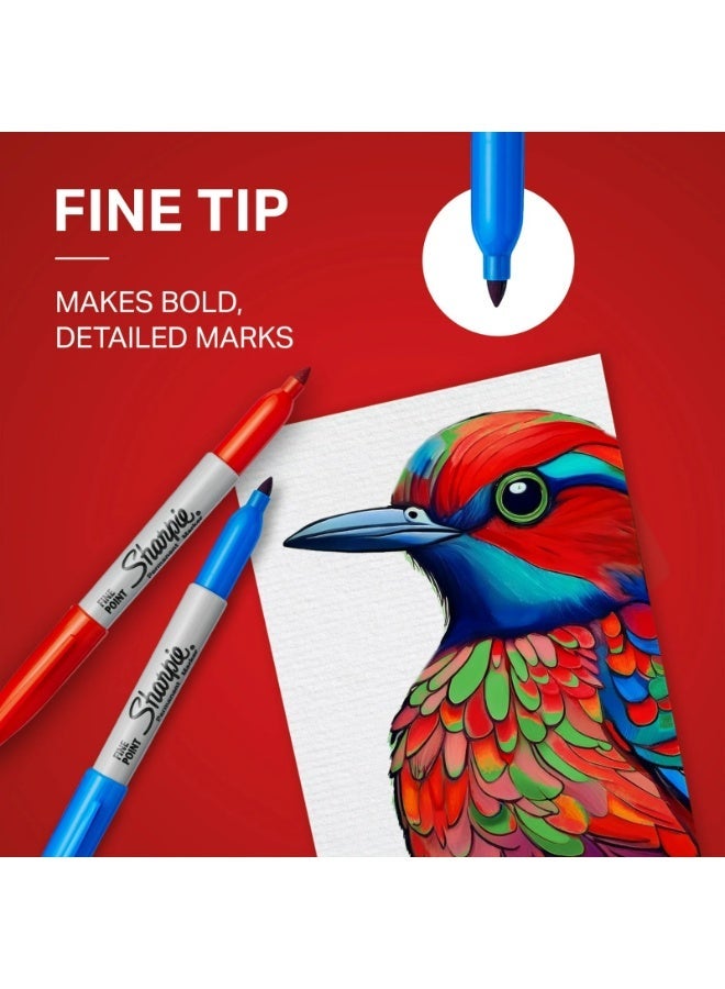 Sharpie Permanent Markers, Fine Point, 8 Count - School, Office, Arts & Crafts, Desk Supplies - Image 3