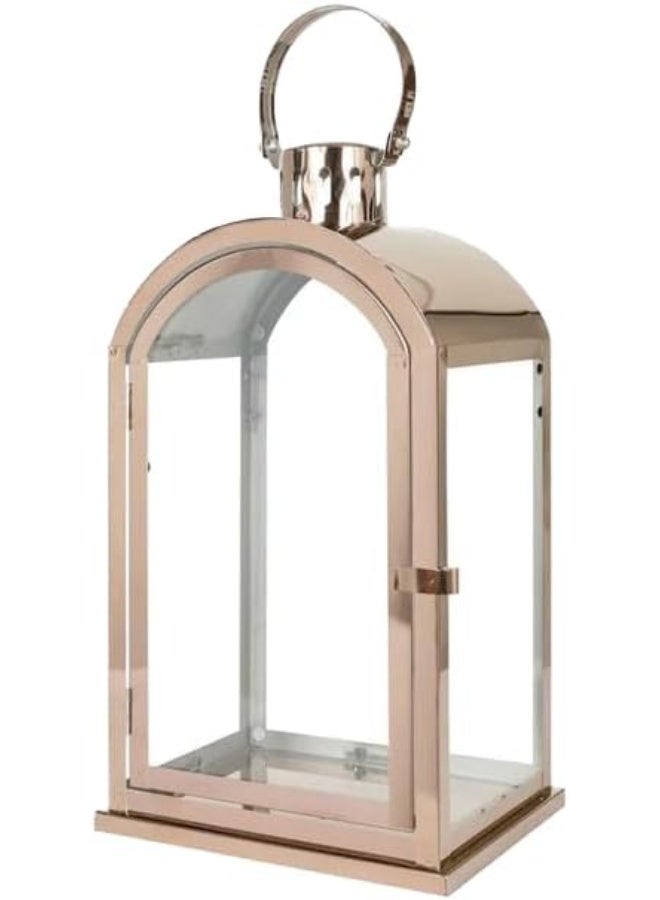 Outdoor Hurricane Dome Candle Lantern Set Rose Gold 11X4X4Cm Rose Gold  - Image 3