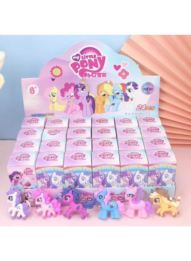 Tide Play Kapibala Capybara Doll Pendant Blind Box 2025 Internet Celebrant Student Exquisite Keychain Toy-Colour:A Small Box Of My Little Pony Blind Box (photographed In Multiples Of 24) - Image 1