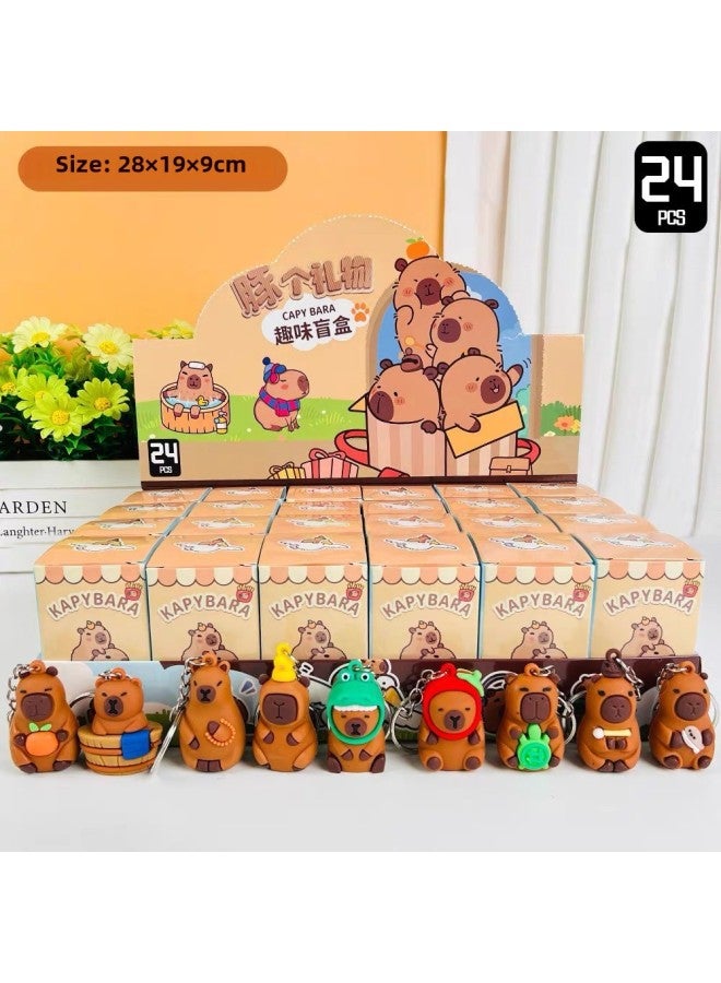Tide Play Kapibala Capybara Doll Pendant Blind Box 2025 Internet Celebrant Student Exquisite Keychain Toy-Colour:A Small Box Of My Little Pony Blind Box (photographed In Multiples Of 24) - Image 5