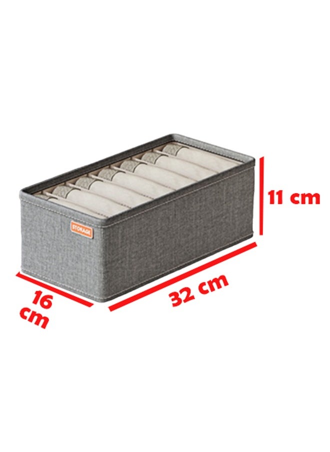 ZCM-HAPPY 2 Pieces of Multifunctional Storage Boxes, Small 7 Grid For Socks and Underwear Organizer, Versatile Drawer Partition for Home Wardrobe and Dormitory  - Image 2