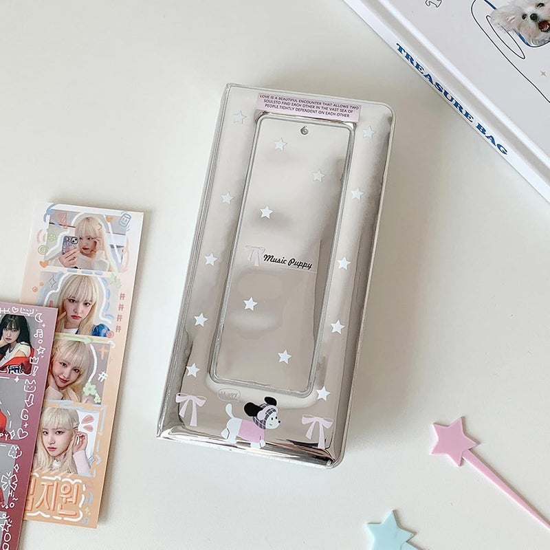 4 Compartment Card Holder Scrapbook for Long Photos Ticket Storage Travelers Card Album - Image 3