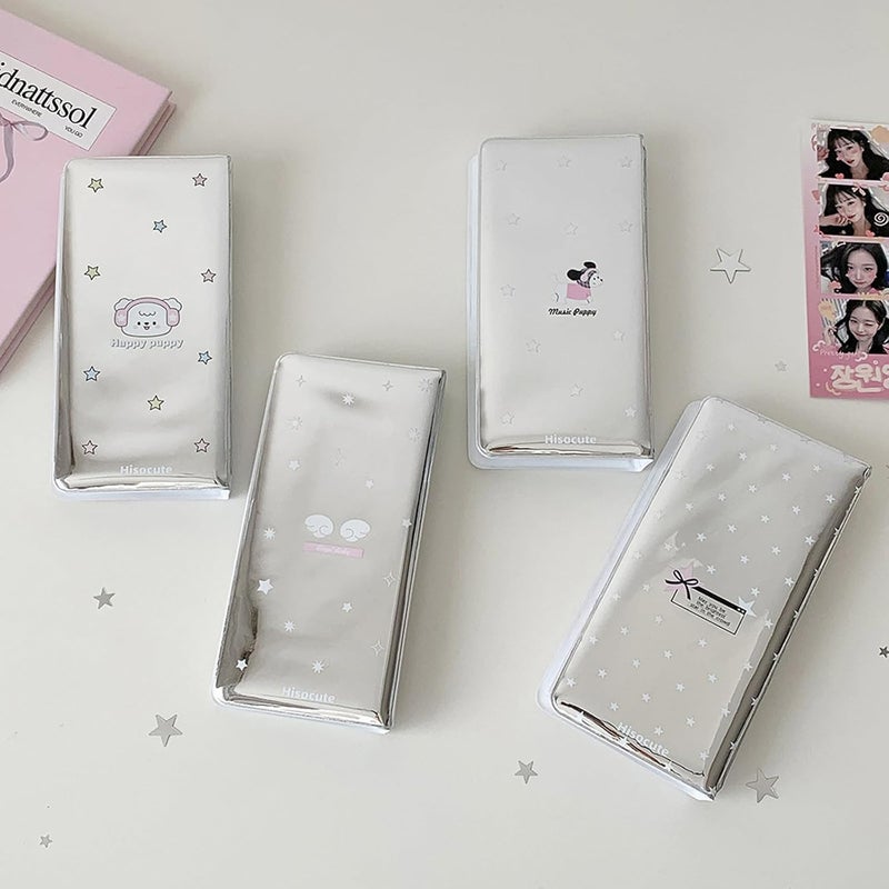 4 Compartment Card Holder Scrapbook for Long Photos Ticket Storage Travelers Card Album - Image 2