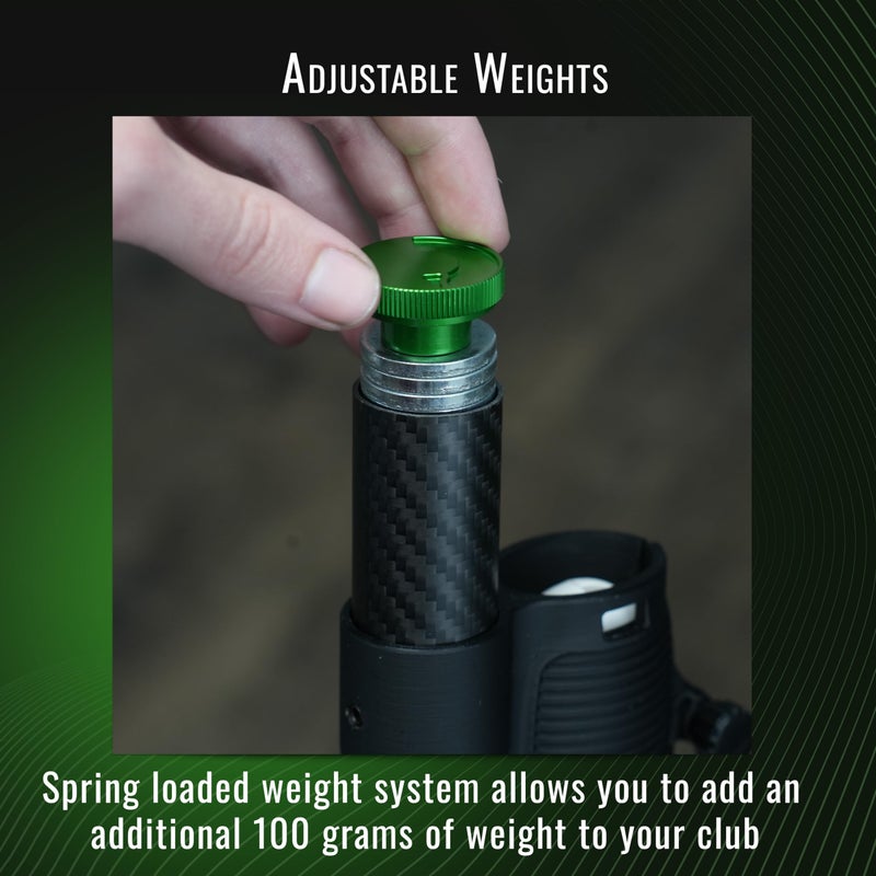 DeadEyeVR DriVR Elite - VR Golf Club Handle Attachment - VR Golf Club Handle for Quest 2, 3/3s, and Pro - Adjustable Weighted VR Golf Simulator Grip (Elite Green) - Image 4