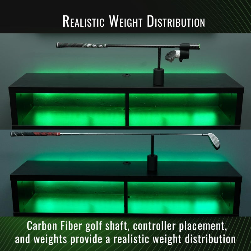 DeadEyeVR DriVR Elite - VR Golf Club Handle Attachment - VR Golf Club Handle for Quest 2, 3/3s, and Pro - Adjustable Weighted VR Golf Simulator Grip (Elite Green) - Image 3