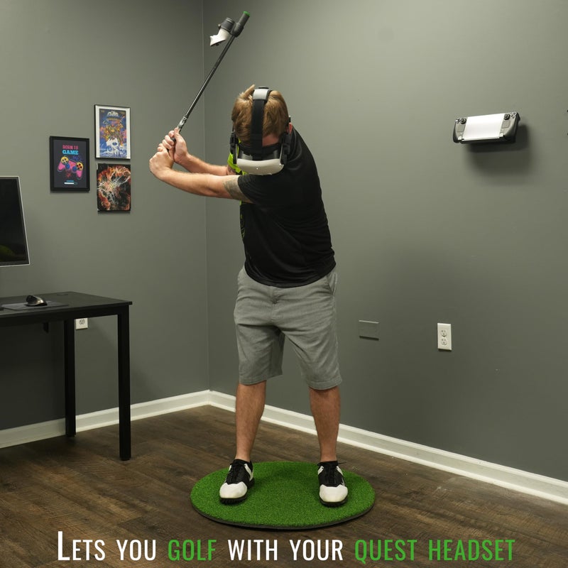 DeadEyeVR DriVR Elite - VR Golf Club Handle Attachment - VR Golf Club Handle for Quest 2, 3/3s, and Pro - Adjustable Weighted VR Golf Simulator Grip (Elite Green) - Image 2