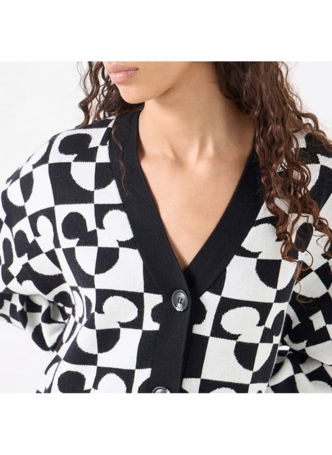 SP Characters - All-Over Mickey Mouse Detail Cardigan with Long Sleeves - Image 1
