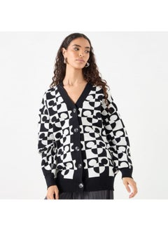 SP Characters All-Over Mickey Mouse Detail Cardigan with Long Sleeves  - Image 4