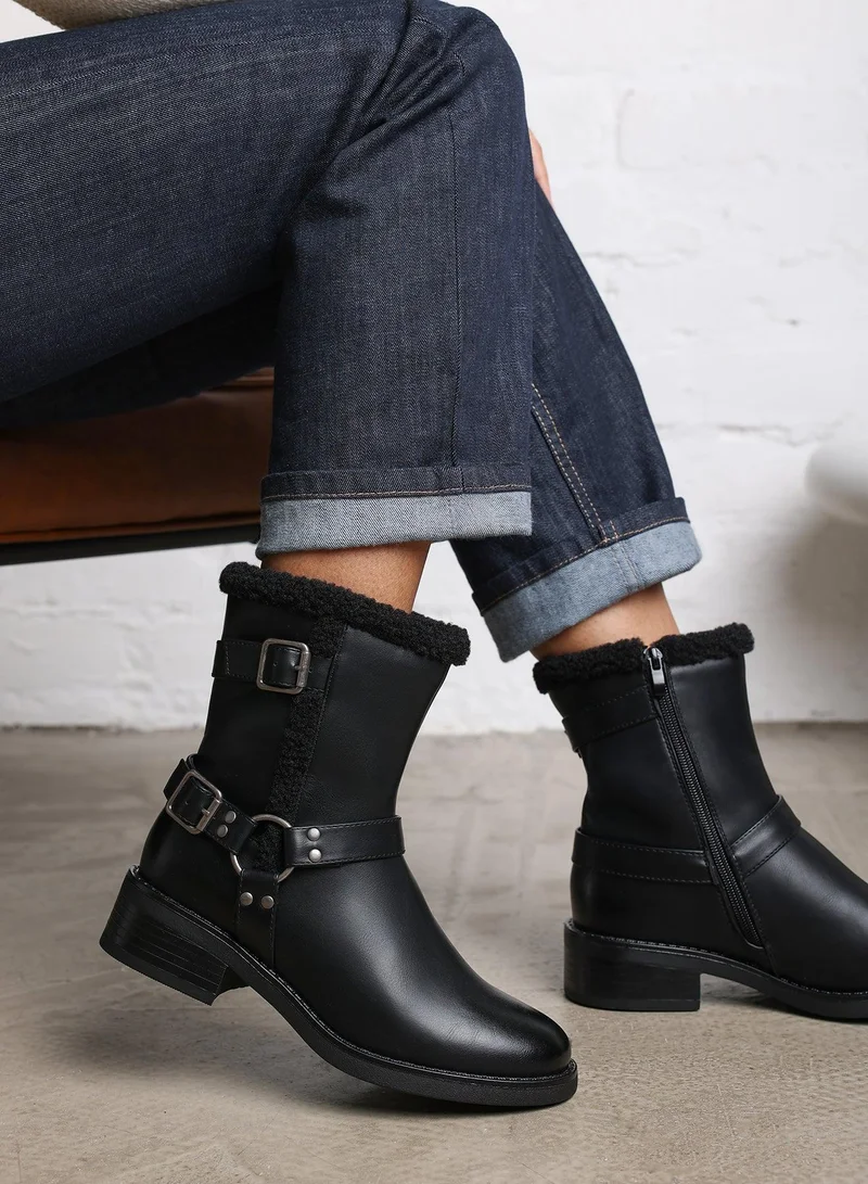 Where's That From 'Olivia' Ankle Boot With Buckle Detailing
