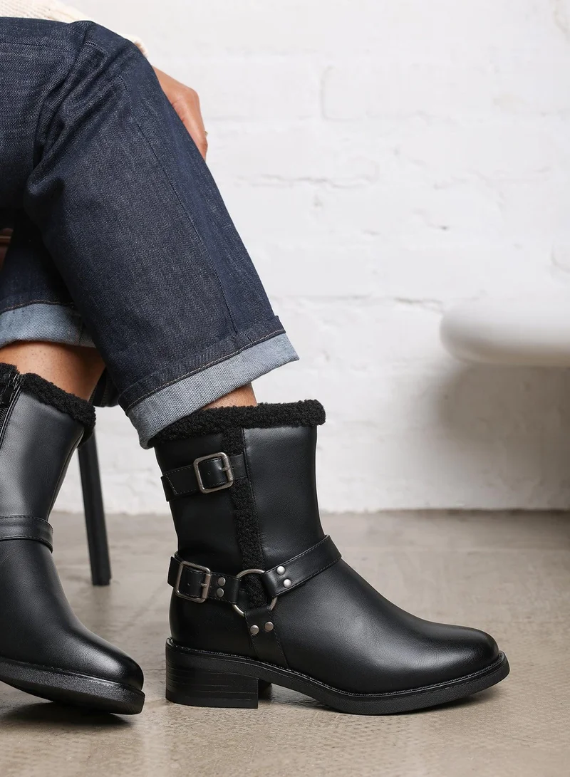 Where's That From 'Olivia' Ankle Boot With Buckle Detailing