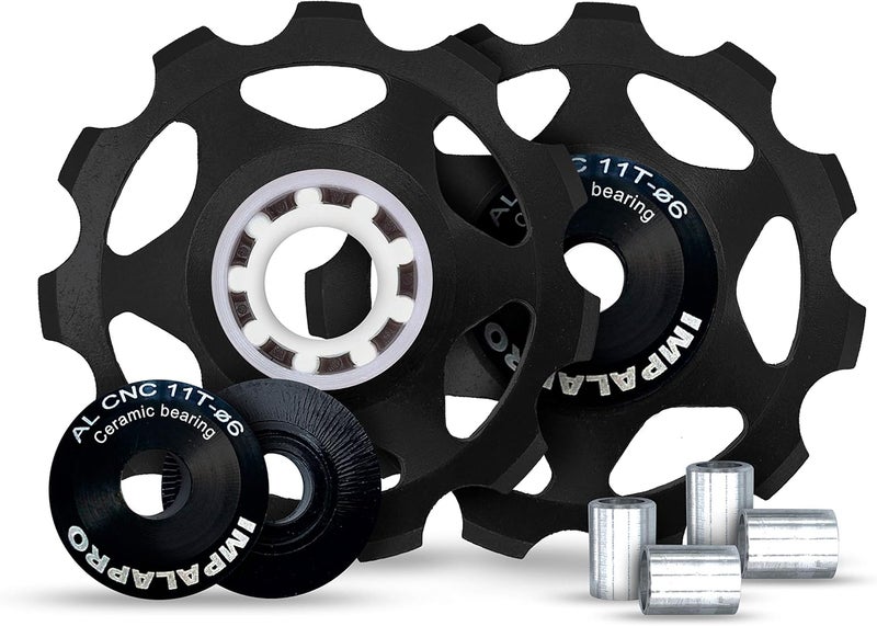 IMPALAPRO Bike Set of 2 Ceramic Jockey Wheels 11t - Derailleur Pulley - Shimano Jockey Wheels 11 Speed - Sram Pulley - Image 1