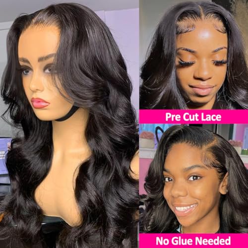 Hedy 4x4 Lace Front Wigs Human Hair Wigs for Black Women Pre Plucked with Baby Hair 220 Density Body Wave Glueless 10A Brazilian Lace Closure Wigs Human Hair Natural Color20 Inch - Image 3