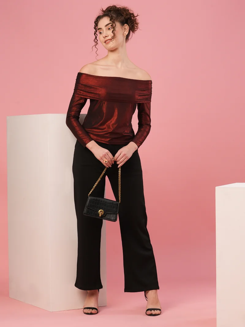 globus Women Off-Shoulder Bardot Top