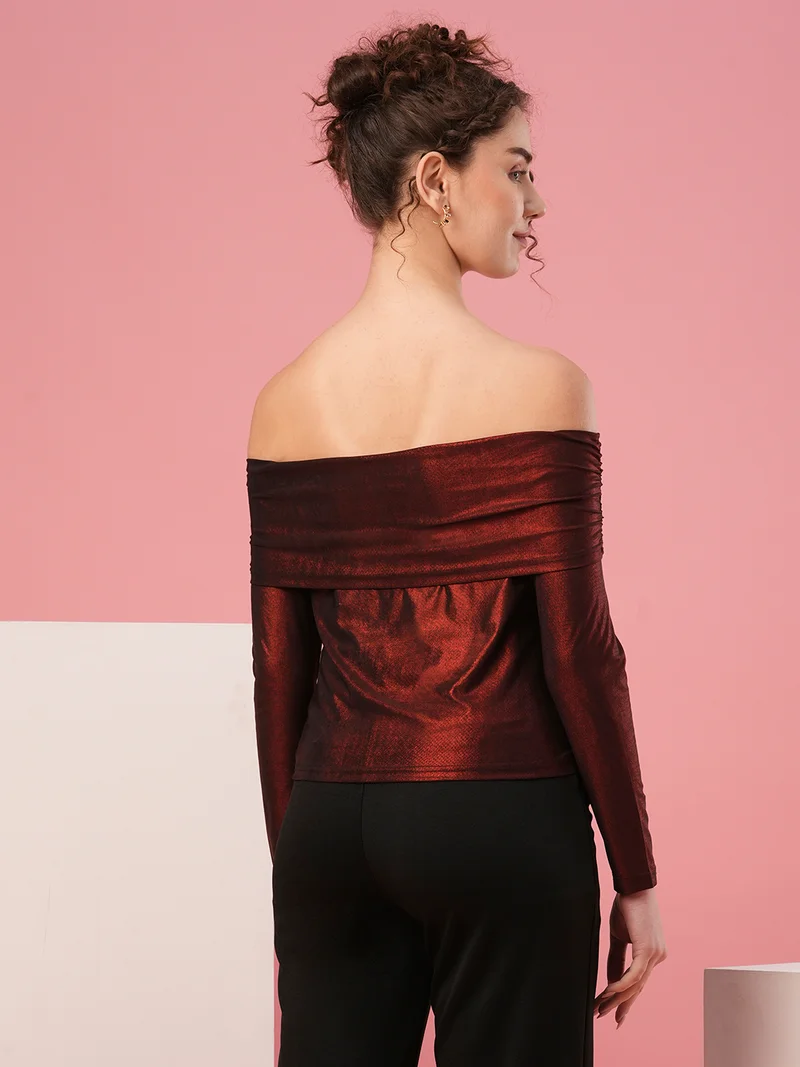 globus Women Off-Shoulder Bardot Top