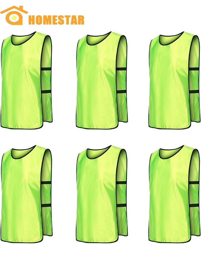 هومستر 6 قطع كرة القدم Bib مجموعة، الرياضة شبكة Bibs، الرياضة جيرسي سترة، لكرة القدم، كرة السلة - Image 1