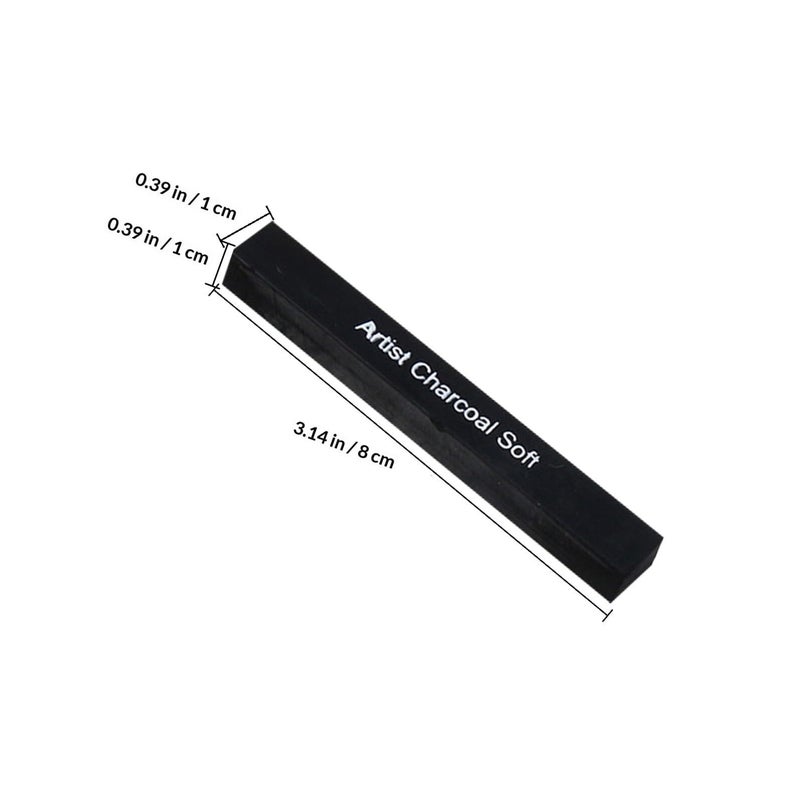 6 Pieces Compressed Charcoal Sticks Carbon Rods Pencils Set Soft Medium And Hard For Students Drawing Sketching And Shading Art Supplies - Image 3