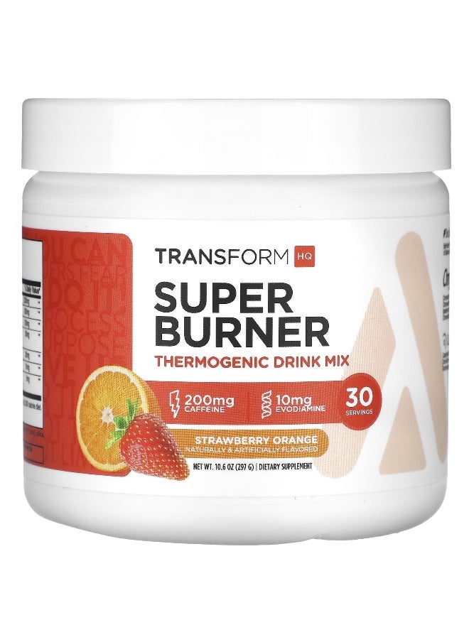 TransformHQ TransformHQ, Super Burner, Thermogenic Drink Mix, Strawberry Orange, 10.6 oz (297 g)  - Image 1