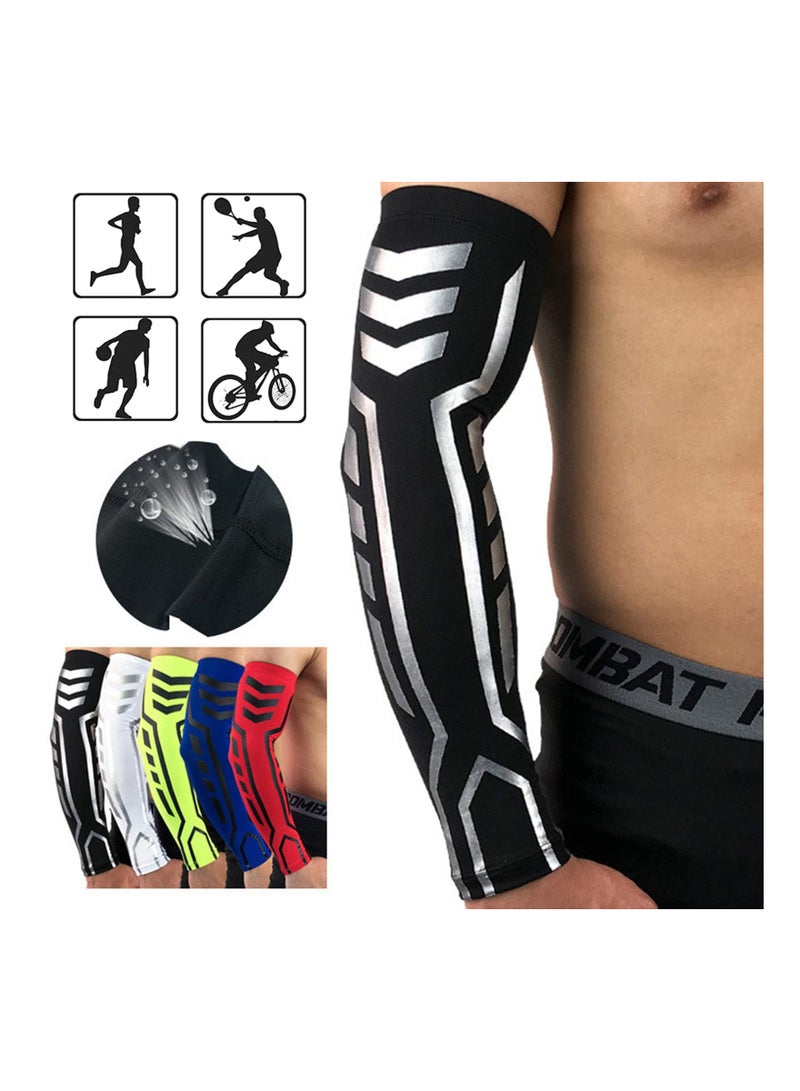 SOLARAE أكمام ضغط رياضية للذراعين للأداء الرياضي، أكمام تبريد للرماية للرجال والنساء، كرة القدم، كرة السلة، الجري، الجولف - Image 5