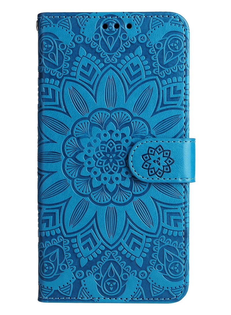 Suteni Heat Embossed Flip Cover Card Slots Leather Phone Case for Samsung - Image 1