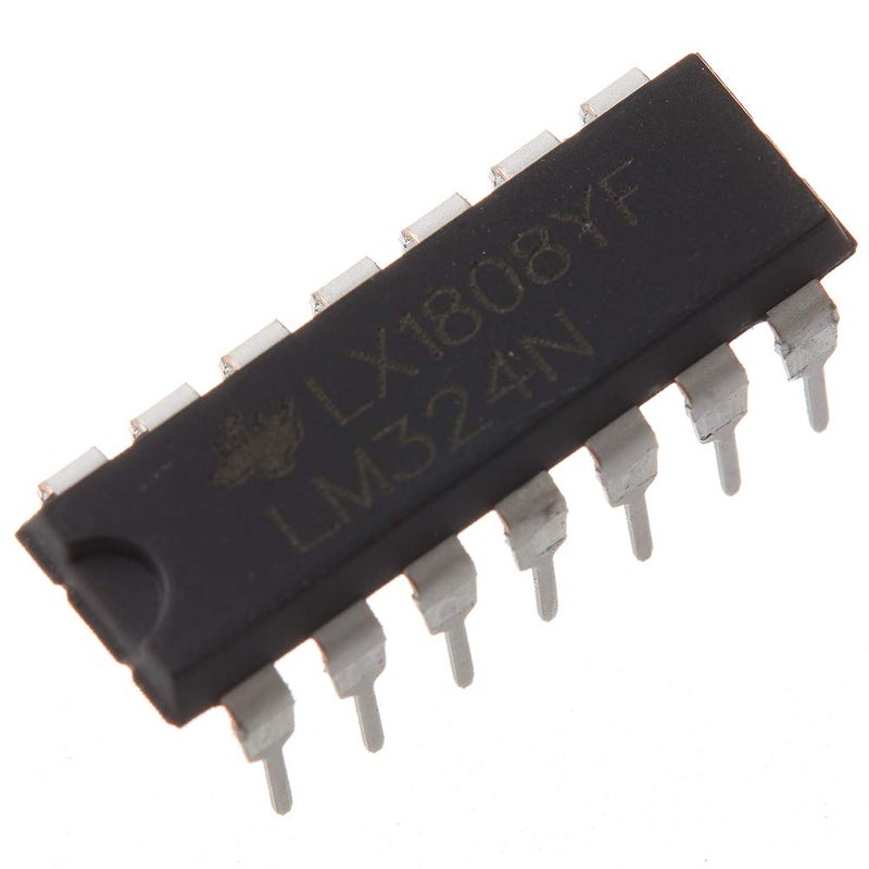 Bridgold 10 قطع LM324N LM324 324 مضخم عمليات رباعي دقيق للاستخدام العام، 1 ميجاهرتز، 14 دبوس - Image 1