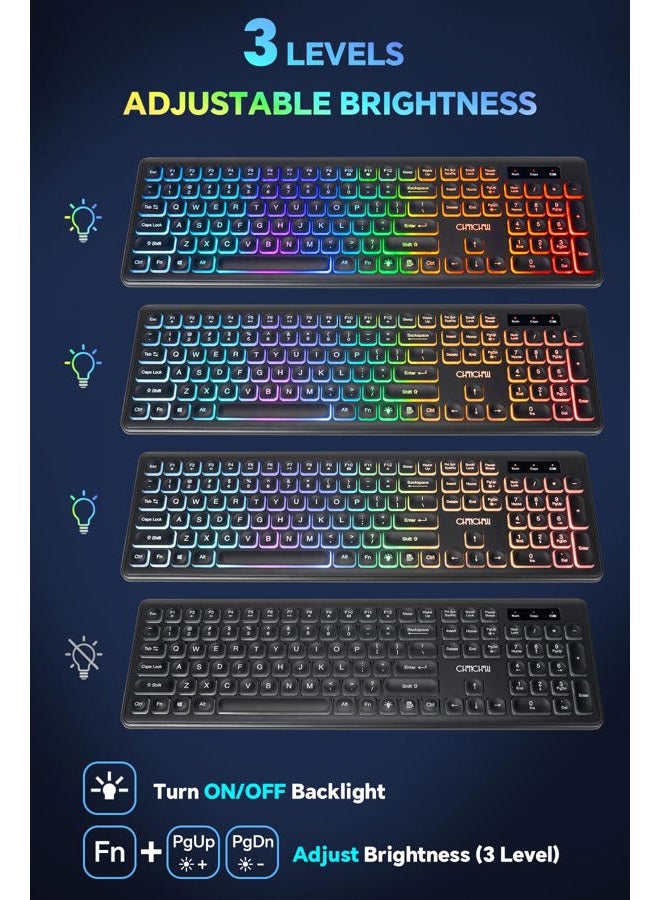 CHONCHOW Wireless Keyboard mouse combo W300 (W300-us) - Image 2