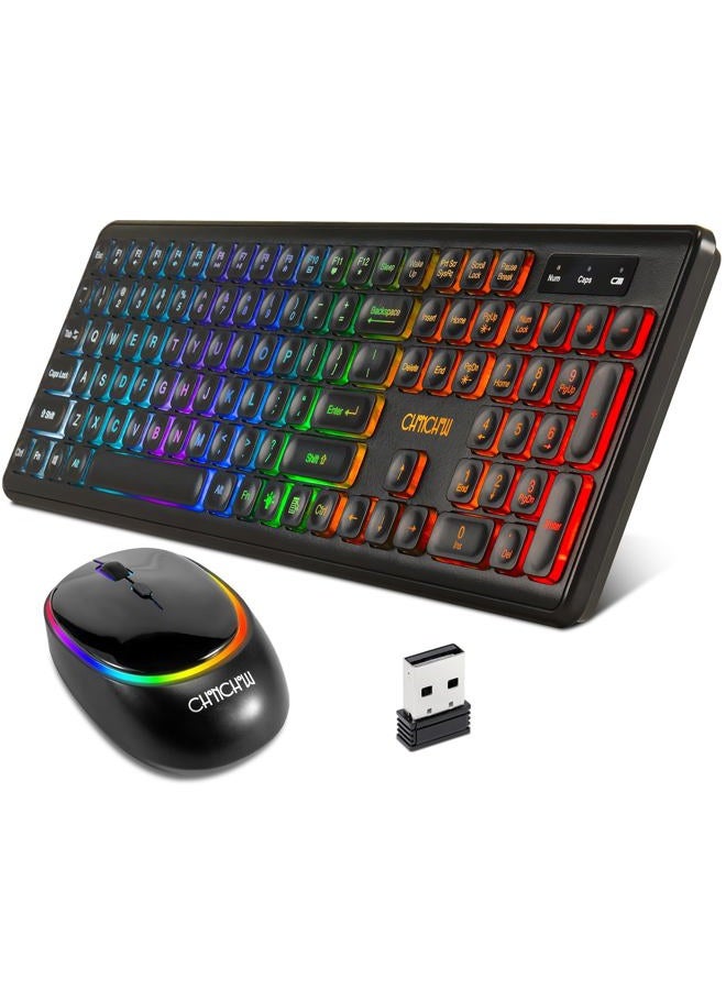 CHONCHOW Wireless Keyboard mouse combo W300 (W300-us) - Image 1