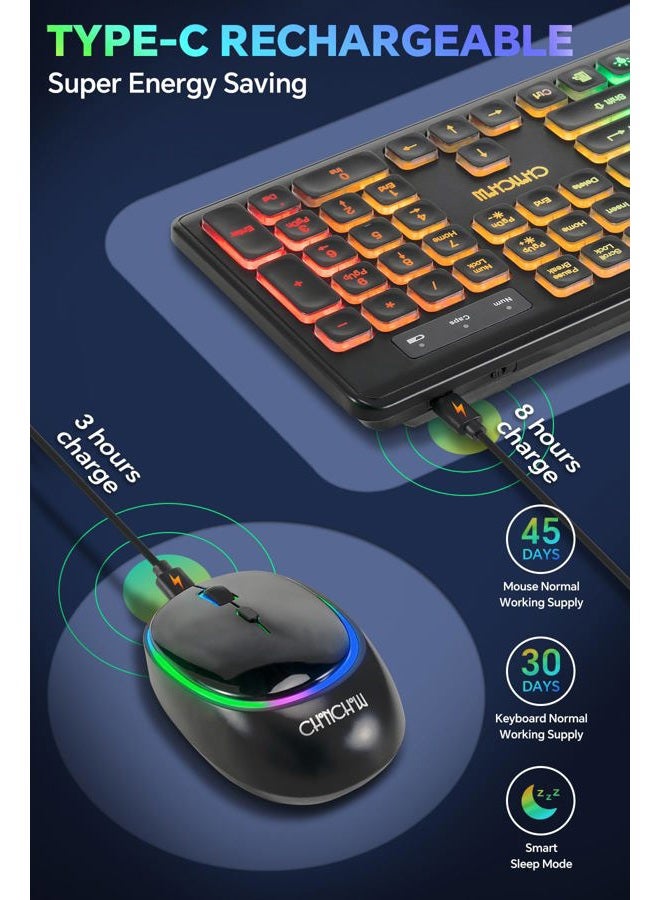 CHONCHOW Wireless Keyboard mouse combo W300 (W300-us) - Image 5