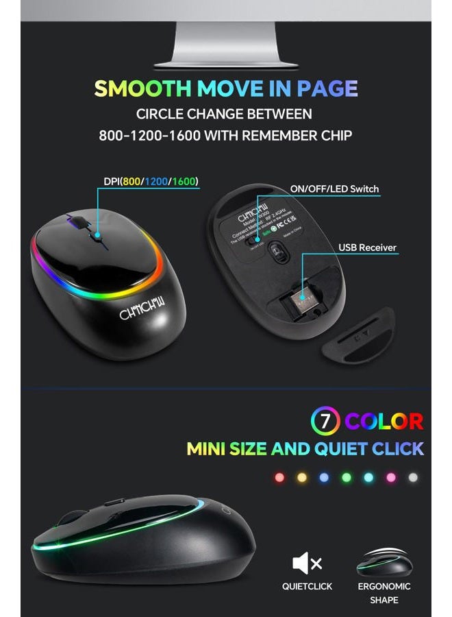 CHONCHOW Wireless Keyboard mouse combo W300 (W300-us) - Image 4