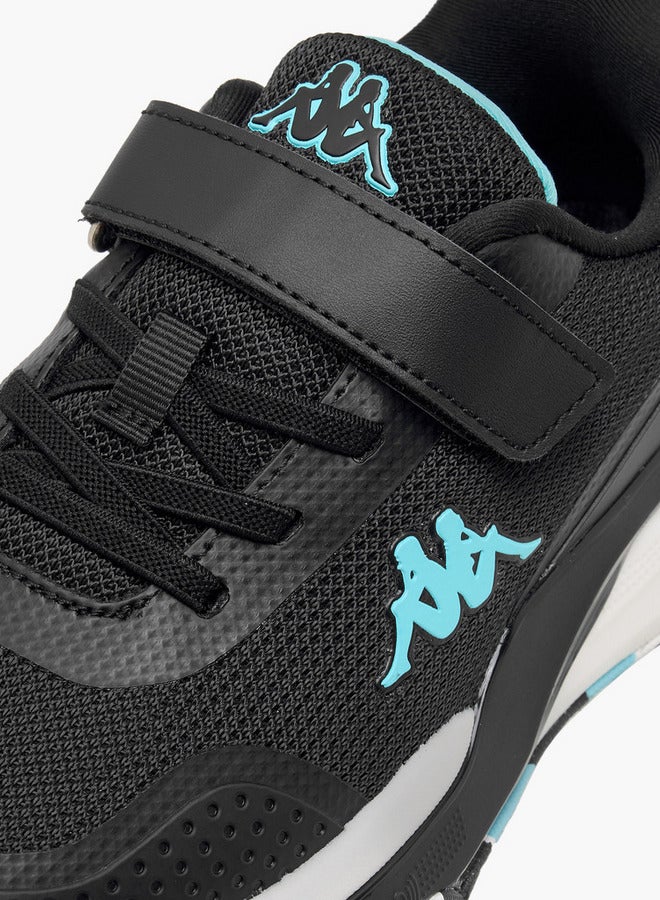 Kappa Girls' Logo Print Sports Shoes with Hook and Loop Closure  - Image 4