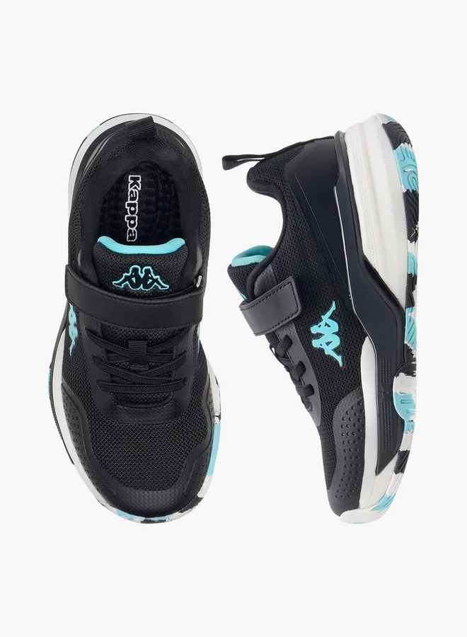 Kappa Girls' Logo Print Sports Shoes with Hook and Loop Closure