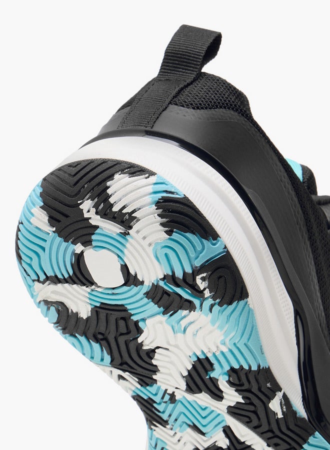 Kappa Girls' Logo Print Sports Shoes with Hook and Loop Closure  - Image 5