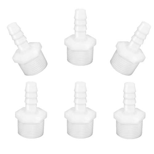 JoyTube Plastic Hose Barb Fittings 3/8" Barb X 3/4" NPT Male Thread Adapter Connector Pipe Fittings (pack of 6) - Image 1