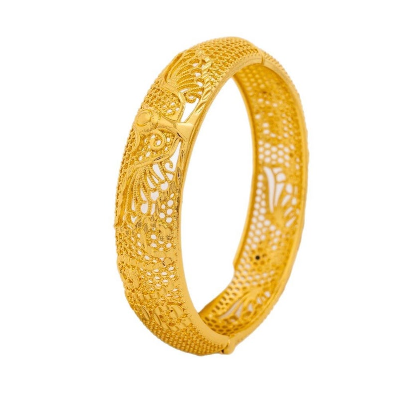 WU Hollow Buckle Peacock Bracelet - Ancient Hollow Phoenix Jewelry for Weddings, Wholesale Couple's  Bracelets - Image 1