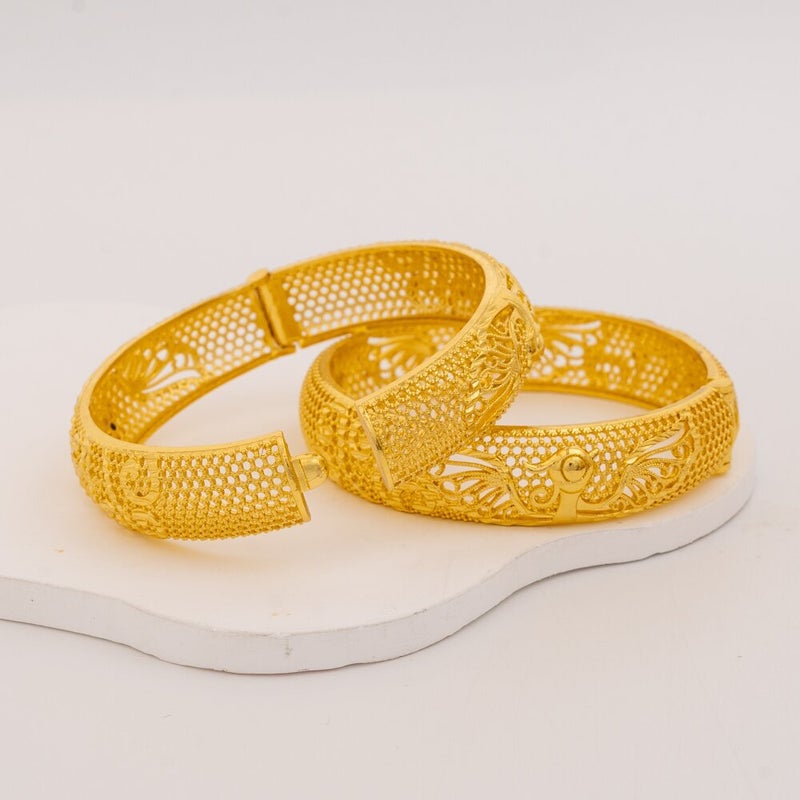 WU Hollow Buckle Peacock Bracelet - Ancient Hollow Phoenix Jewelry for Weddings, Wholesale Couple's  Bracelets - Image 3