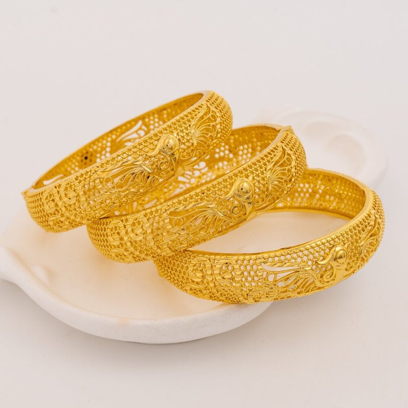 WU Hollow Buckle Peacock Bracelet - Ancient Hollow Phoenix Jewelry for Weddings, Wholesale Couple's  Bracelets - Image 5