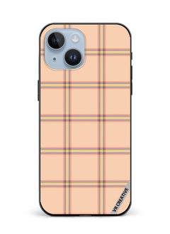 Brown, Beige: Checkered Pattern iPhone Case