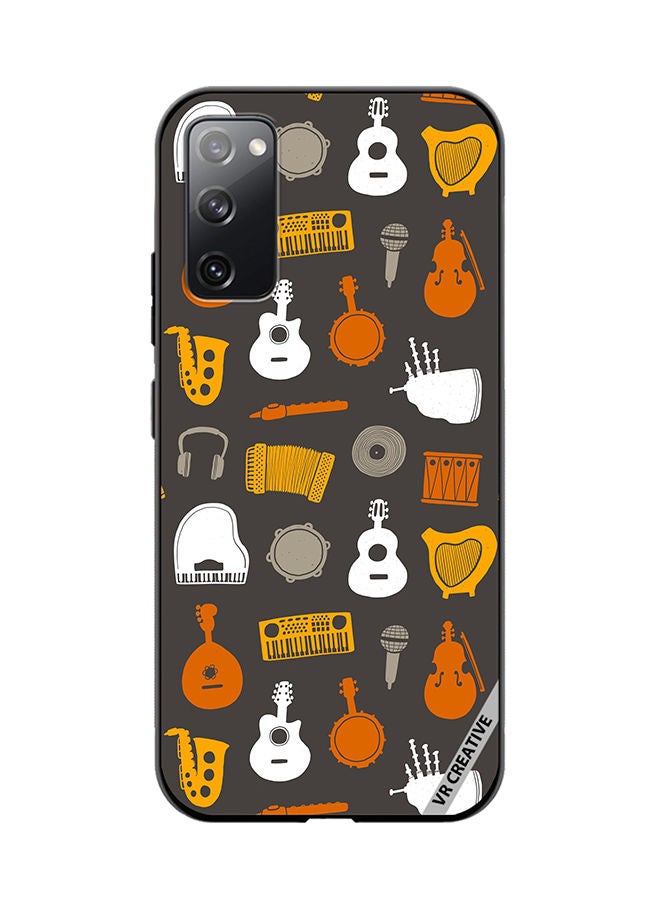 VR CREATIVE Protective Case Cover For Samsung Galaxy S20 FE 5G Musical Instruments Flat Design Multicolour - Image 1