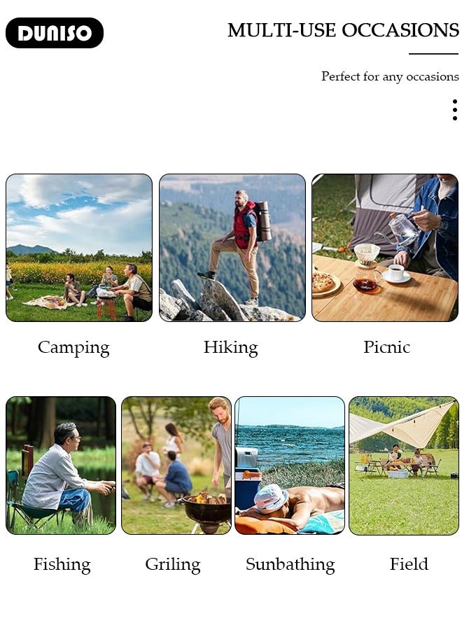 DUNISO 7PCS Folding Table and Chairs Set, Portable Picnic Long Table with 6 Seats ,Camping Table with Easy Carrying Bag, Lightweight Folding Egg Roll Table and Chair Set for Outdoor Camping Picnic BBQ, Party and Dining - Image 3